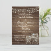 カントリー素朴メイソンライト結婚式招待状 招待状 (スタンド正面)