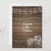 カントリー素朴メイソンライト結婚式招待状 招待状 (裏面)