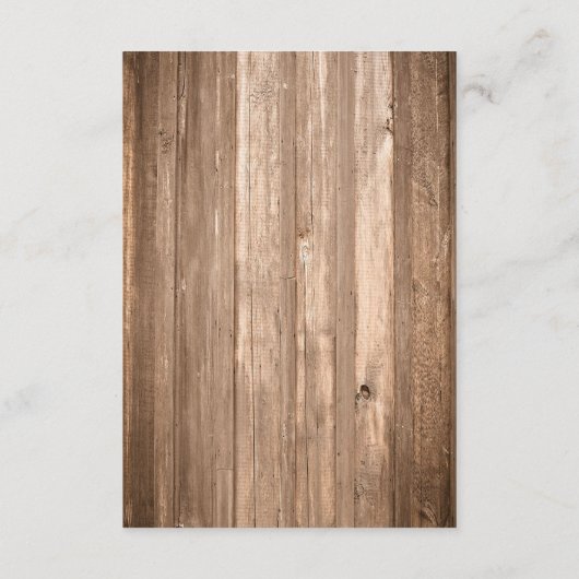 カントリー素朴モノグラムツリー&ウッド結婚ズ詳細 エンクロージャーカード (裏面)