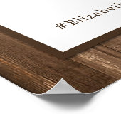 カントリー素朴モノグラムブランチ&ウッド結婚ズ ポスター (角)