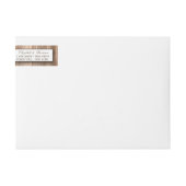 カントリー素朴モノグラムブランチ&ウッド結婚ズ ラップアラウンドラベル (正面)