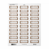 カントリー素朴モノグラムブランチ&ウッド結婚ズ ラベル (フルシート)