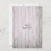 カントリー素朴ラブロープバーラップレースバーンウェディング 招待状 (裏面)