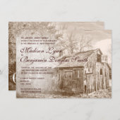 カントリー素朴ラルバーン動揺して招待状 招待状 (正面/裏面)