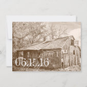 カントリー素朴ラルバーン動揺して招待状 招待状 (裏面)