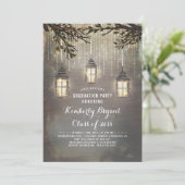 カントリー素朴ランタンガーデン卒業パーティー 招待状 (スタンド正面)