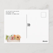 カントリー素朴ランタンブライダルシャワー招待 ポストカード (裏面)