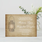 カントリー素朴ランタンヴィンテージウェディング招待状 招待状 (スタンド正面)