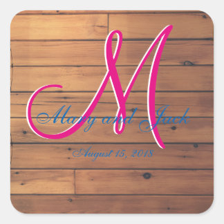 カントリー素朴ランチバーンウォール3Dモノグラム スクエアシール