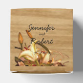 カントリー素朴リリーウォーター色結婚式の引き出物ボックス フェイバーボックス (上部)