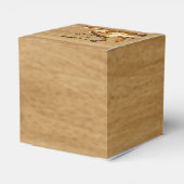 カントリー素朴リリーウォーター色結婚式の引き出物ボックス フェイバーボックス (裏面サイド)