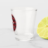 カントリー素朴レイクハウスツリーレッドバッファロープレイド ショットグラス (右)