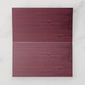 カントリー素朴レッドウッドヒマワリフローラ結婚ズ プレイスカード (内部開封)