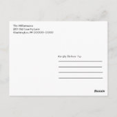 カントリー素朴レッドバッファロープレイドクリスマスパーティー ポストカード (裏面)