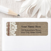 カントリー素朴レースバーラップトウィン差出人住所 ラベル (インサイチュ)