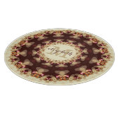 カントリー素朴レースマンダラ名前をカスタムするラウンド カッティングボード (角)