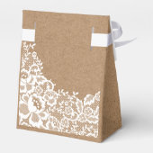 カントリー素朴レース結婚の感謝 フェイバーボックス (裏面サイド)