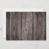 カントリー素朴レース |ウッドフォト卒業パーティー 招待状 (裏面)