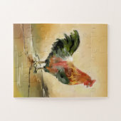 カントリー素朴ロスター絵画ズ ジグソーパズル (横)