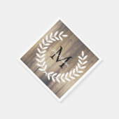 カントリー素朴ローレルズバーンウッド – パーソナライズされた スタンダードカクテルナプキン (角)