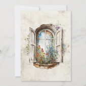 カントリー素朴ワイルドフラワー引っ越し祝いパーティーパーティー 招待状 (裏面)