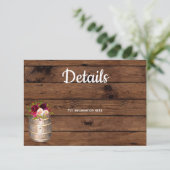 カントリー素朴ワインバレルブルゴーニュ詳細インサート 招待状 (スタンド正面)