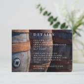 カントリー素朴ヴィネヤードワインバレル詳細カード エンクロージャーカード (スタンド正面)