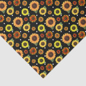 カントリー素朴ヴィンテージひまわり水玉模様プリント 薄葉紙 (詳細)