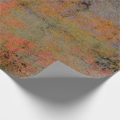 カントリー素朴ヴィンテージオレンジ色の青いテクスチャ ラッピングペーパー (角)