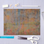 カントリー素朴ヴィンテージオレンジ色の青いテクスチャ 薄葉紙 (クラフト)