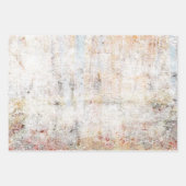 カントリー素朴ヴィンテージホワイトベージュ ラッピングペーパーシート (正面3)