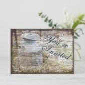 カントリー素朴ヴィンテージミルクが結婚式の招待を 招待状 (スタンド正面)