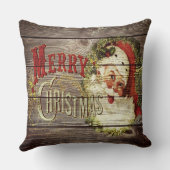 カントリー素朴ヴィンテージメリークリスマスとサンタ クッション (裏面)