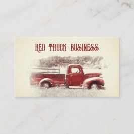 カントリー素朴ヴィンテージレッドセピアファームトラック 名刺