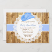 カントリー素朴ヴィンテージ迷彩柄ベビーシャワー招待状 招待状 (正面)