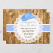 カントリー素朴ヴィンテージ迷彩柄ベビーシャワー招待状 招待状 (正面/裏面)