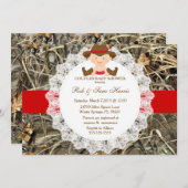 カントリー素朴ヴィンテージ迷彩柄ベビーシャワー招待状 招待状 (正面/裏面)