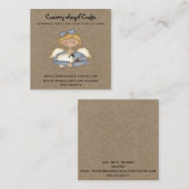 カントリー素朴初期のクラフトエンジェル スクエア名刺 (正面/裏面)