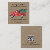 カントリー素朴初期のクラフト スクエア名刺 (正面/裏面)