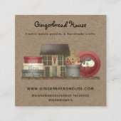 カントリー素朴初期のクラフト スクエア名刺 (正面)