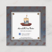 カントリー素朴初期のグラビーキャンドル&スターズ スクエア名刺 (裏面)
