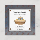 カントリー素朴初期のグラビーキャンドル&スターズ スクエア名刺 (正面)