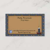 カントリー素朴初期のサルトボックス&スターズオンクラフト 名刺 (裏面)