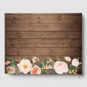 カントリー素朴女性のカーボーイブーツフローラブライダルシャワー ゲストブック (裏面)