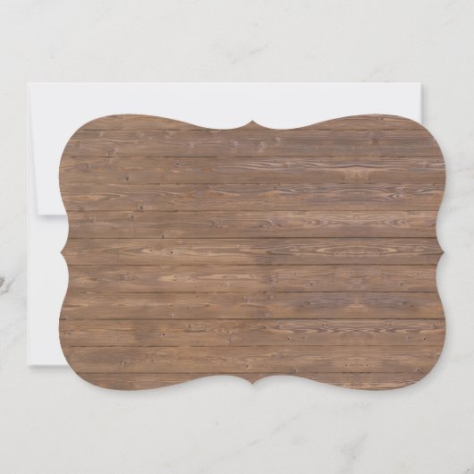 カントリー素朴木製バレル結婚式招待状 招待状 (裏面)