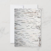 カントリー素朴樺の木ツリーバークウェディングRSVPカード 出欠カード (裏面)