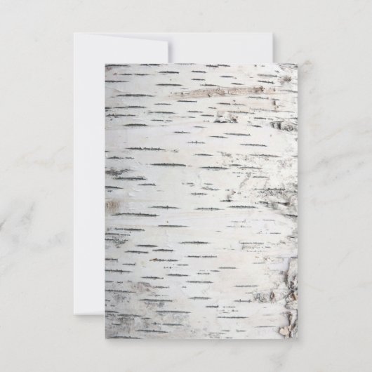 カントリー素朴樺の木ツリーバークウェディングRSVPカード 出欠カード (裏面)