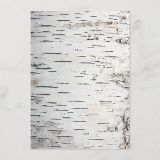 カントリー素朴樺の木ツリーバーク結婚ズ エンクロージャーカード (裏面)