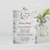 カントリー素朴樺の木ツリーバーク結婚ズ エンクロージャーカード (スタンド正面)