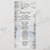 カントリー素朴樺の木ツリーバーク結婚式 プログラム (裏面)